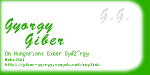 gyorgy giber business card